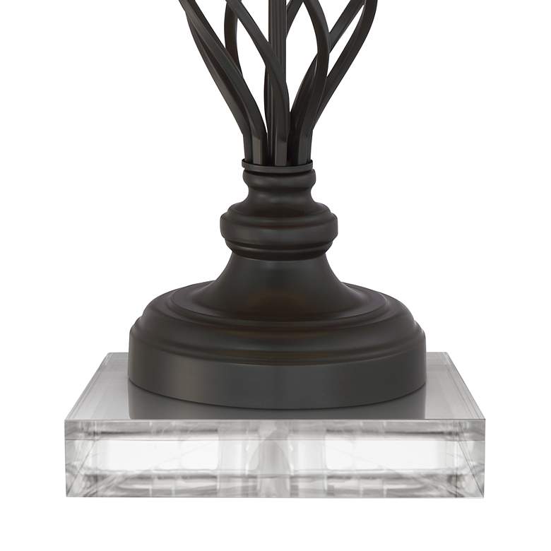 Image 4 Annie 29 1/2" Iron Scroll Table Lamps with Square Acrylic Risers more views