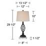 5_Annie 29 1/2" Iron Scroll Table Lamps with Square Acrylic Risers more views