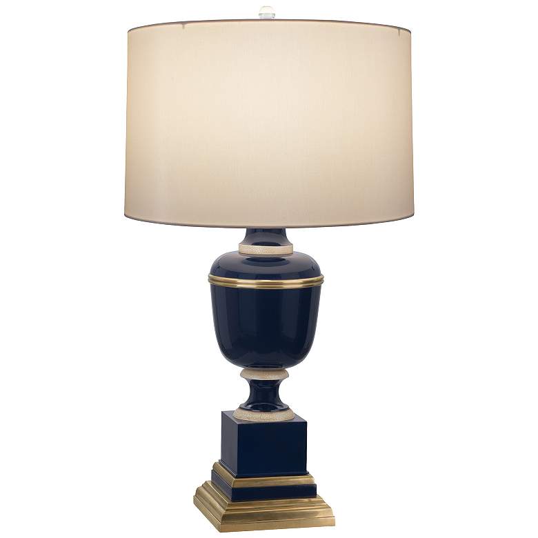 Image 1 Annika 24"H Lacquer Brass And Ivory Crackle Lamp w/ Snowflake Shade
