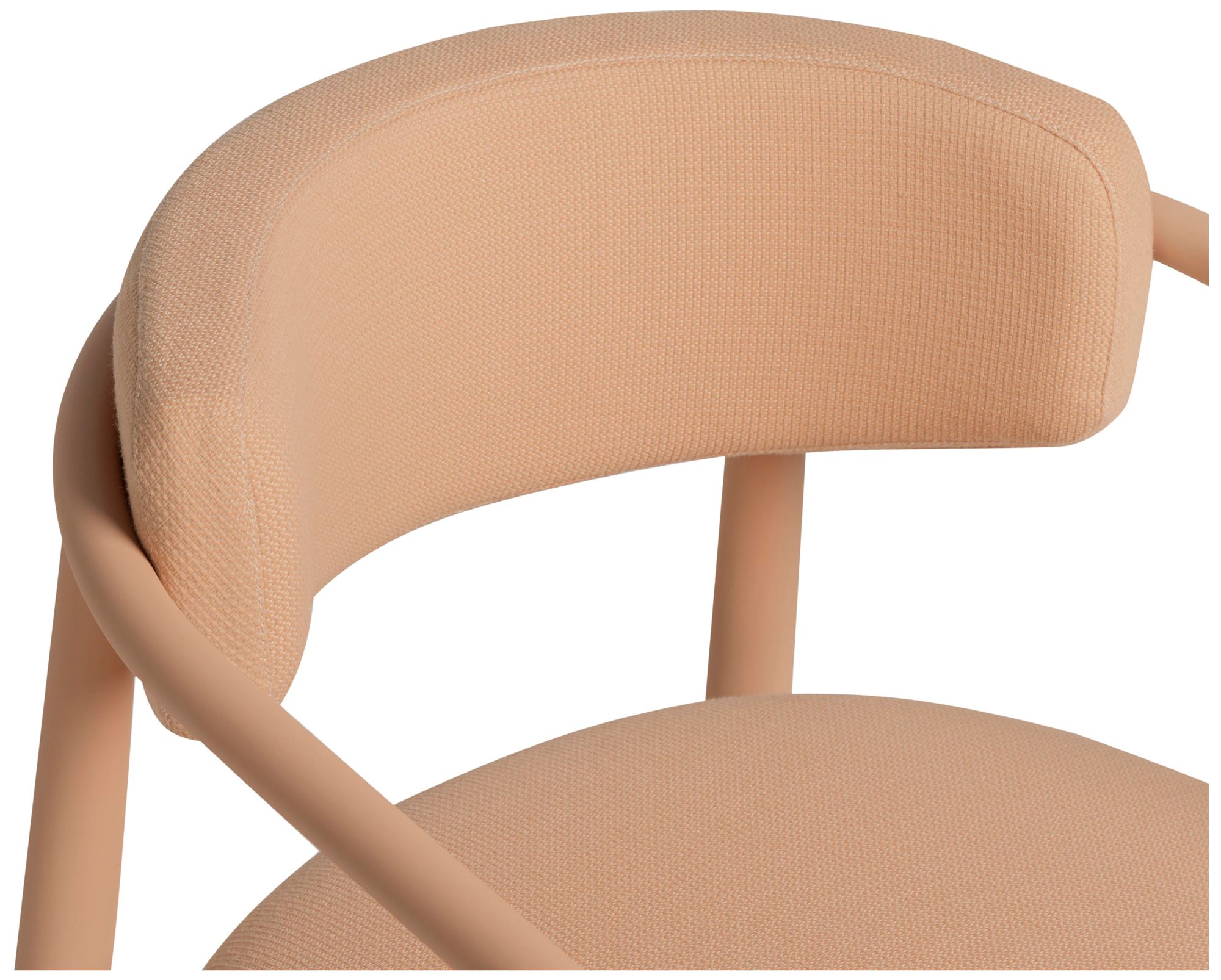 Image 6 Annika Peach Textured Outdoor Dining Chair more views