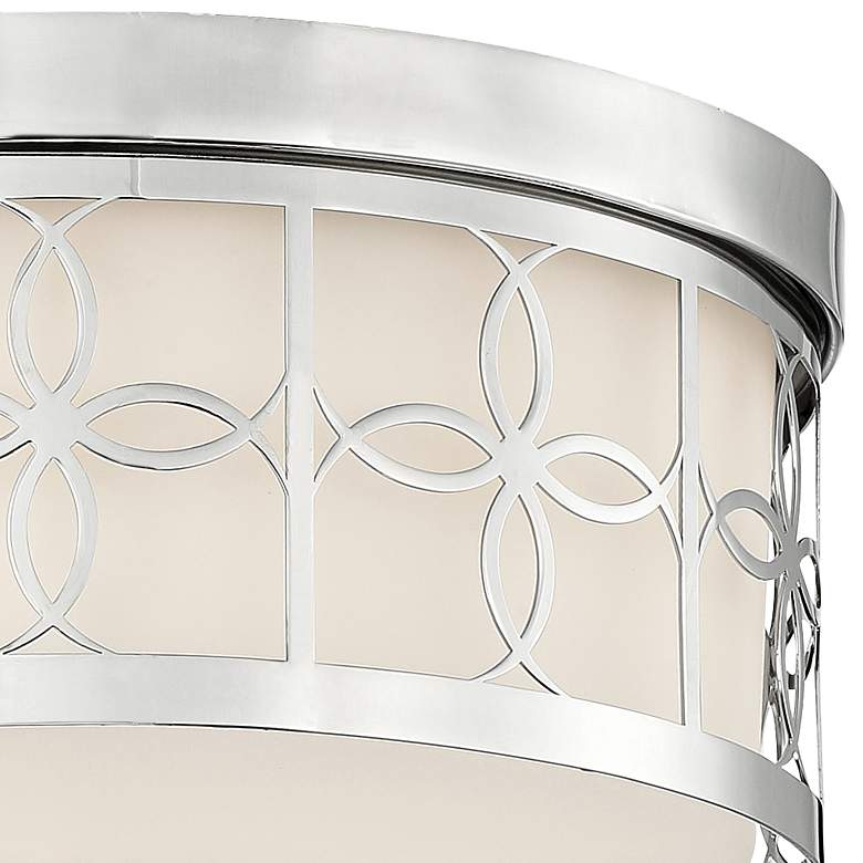 Anniversary 13 1/2&quot; Wide Polished Nickel Drum Ceiling Light more views