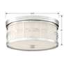 4_Anniversary 13 1/2" Wide Polished Nickel Drum Ceiling Light more views