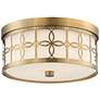 Anniversary 13 1/2" Wide Vibrant Gold Drum Ceiling Light