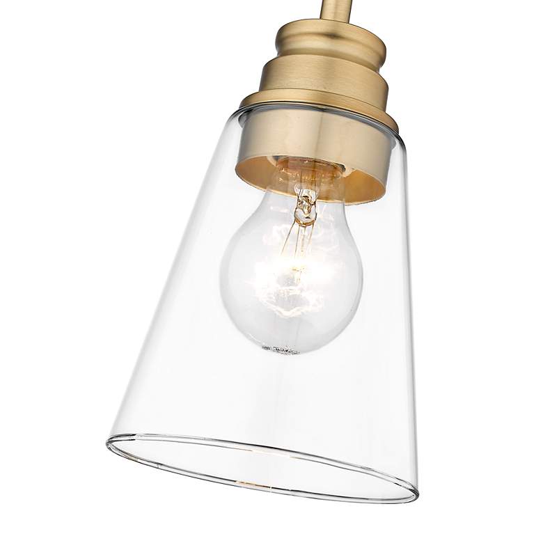 Image 4 Annora 4 3/4" Wide Olde Brass and Clear Glass Mini Pendant more views