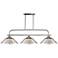 Annora 53 1/2" Wide Brushed Nickel 3-Light Billiard Pendant