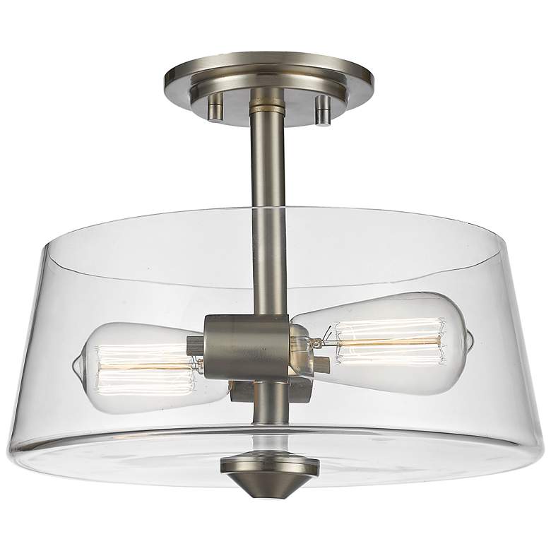 Image 1 Annora by Z-Lite Brushed Nickel 2 Light Semi Flush Mount