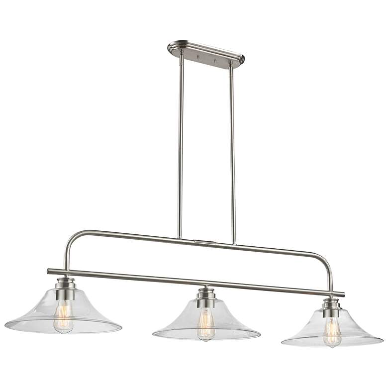 Image 1 Annora by Z-Lite Brushed Nickel 3 Light Billiard Light