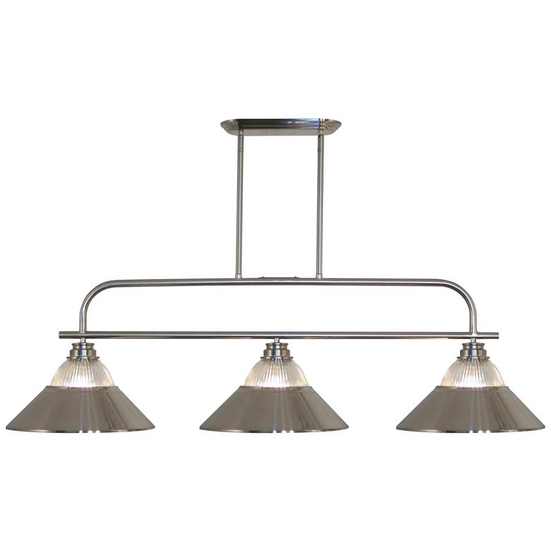 Image 1 Annora by Z-Lite Brushed Nickel 3 Light Billiard Light