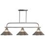 Annora by Z-Lite Brushed Nickel 3 Light Billiard Light