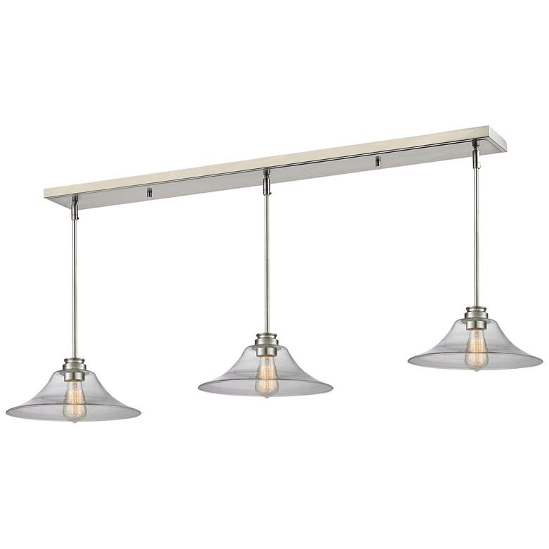 Image 1 Annora by Z-Lite Brushed Nickel 3 Light Island Pendant