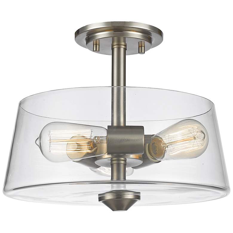 Image 1 Annora by Z-Lite Brushed Nickel 3 Light Semi Flush Mount
