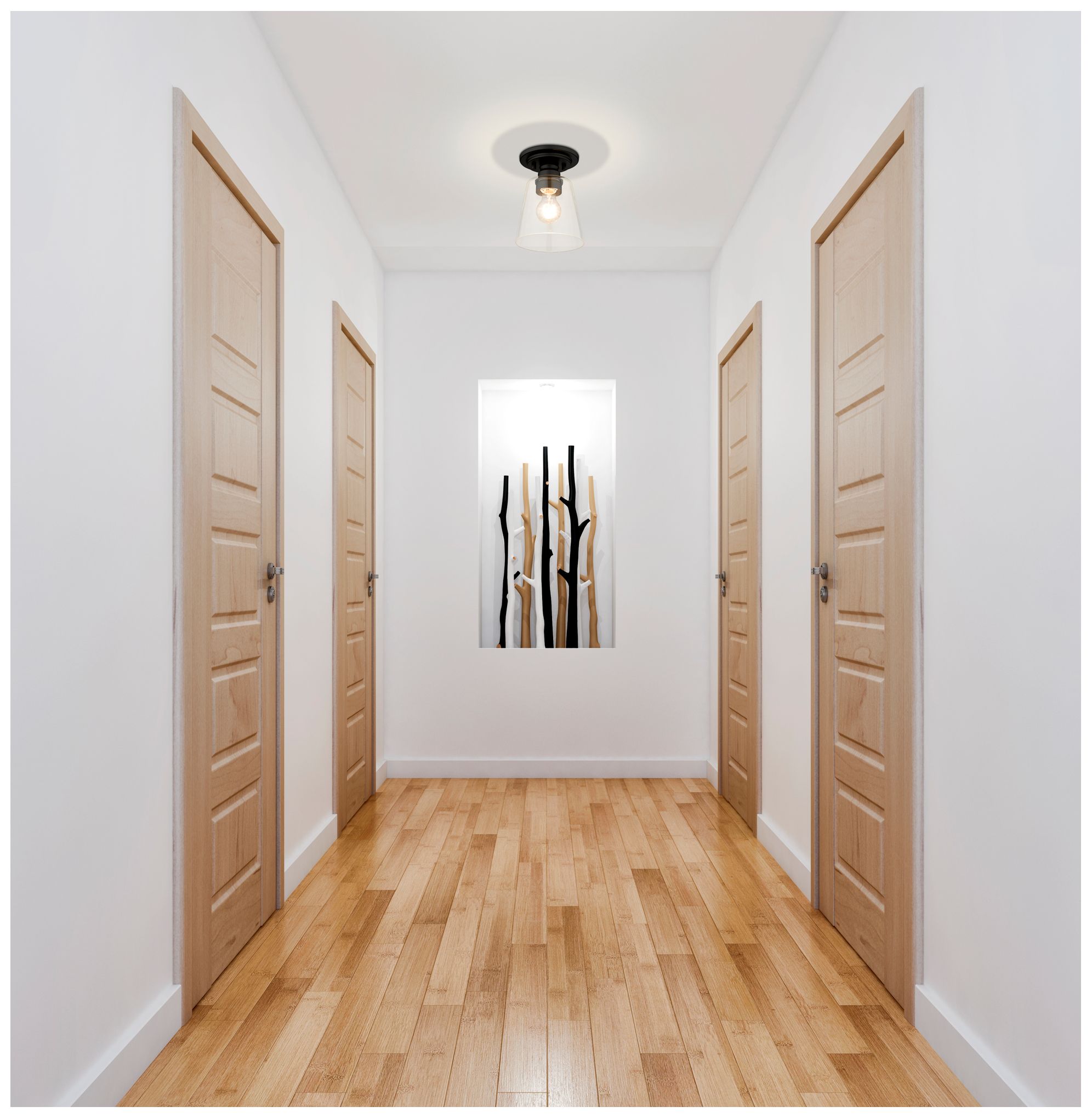 Image 3 Annora by Z-Lite Matte Black 1 Light Flush Mount more views