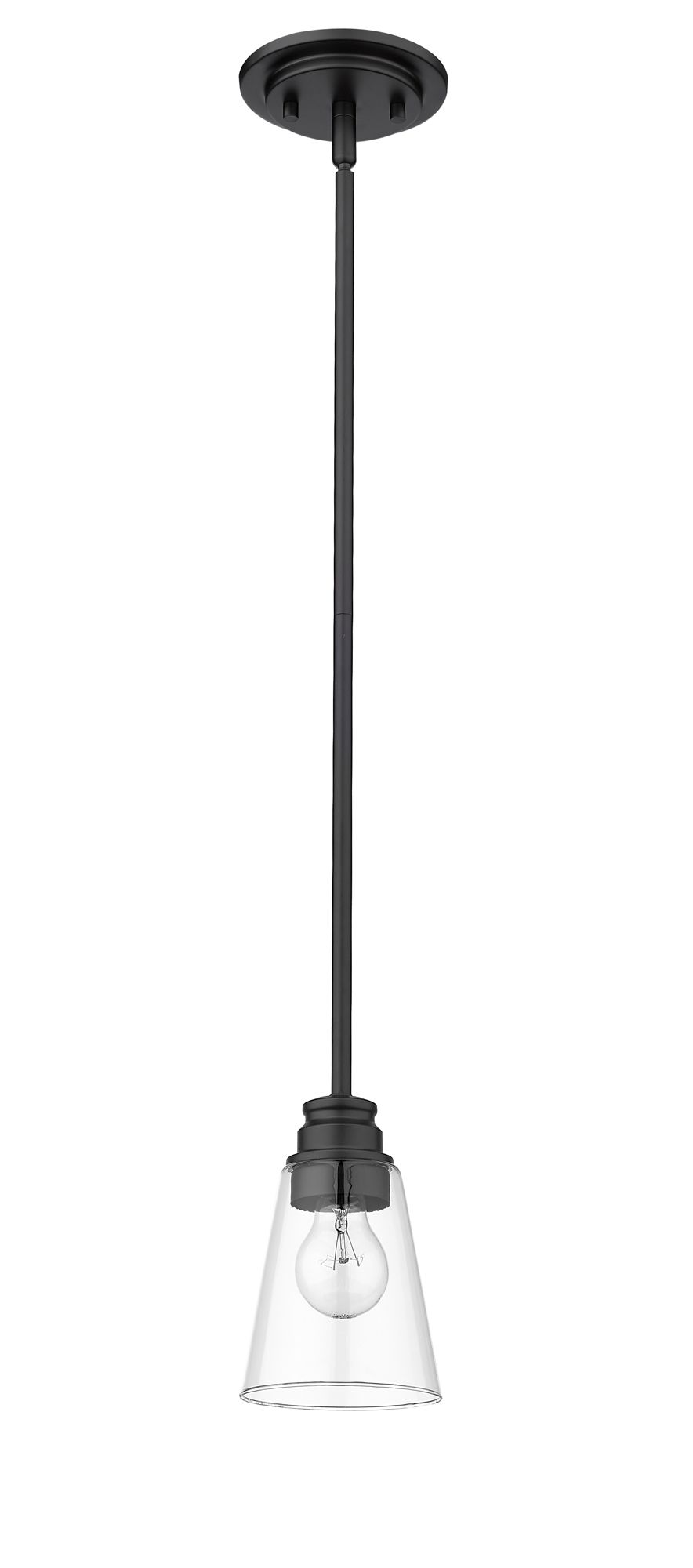 Annora by Z-Lite Matte Black 1 Light Mini Pendant