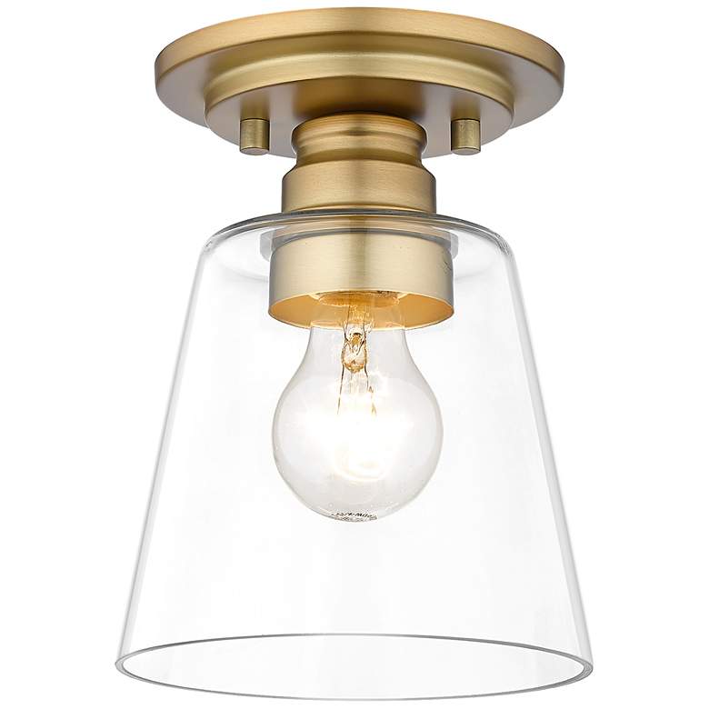 Image 1 Annora by Z-Lite Olde Brass 1 Light Flush Mount