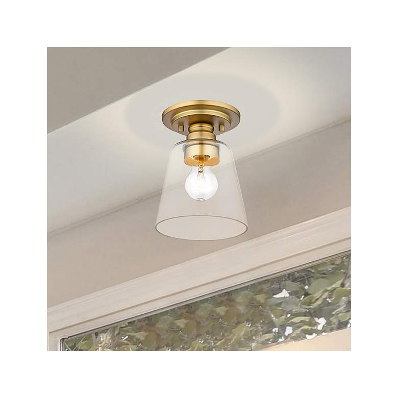 Image 1 Annora by Z-Lite Olde Brass 1 Light Flush Mount