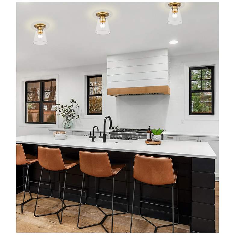 Image 3 Annora by Z-Lite Olde Brass 1 Light Flush Mount more views