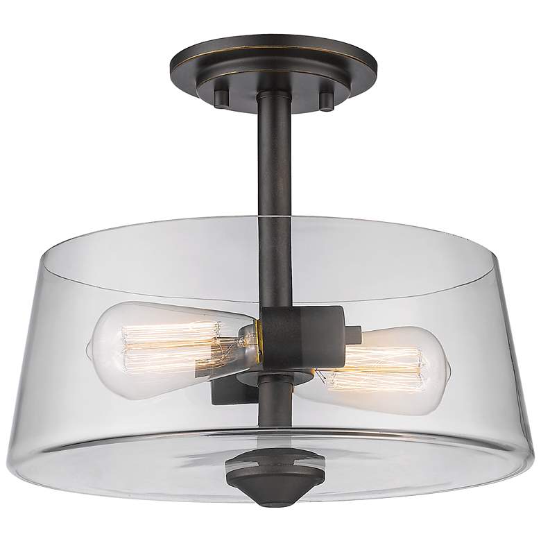 Image 1 Annora by Z-Lite Olde Bronze 2 Light Semi Flush Mount