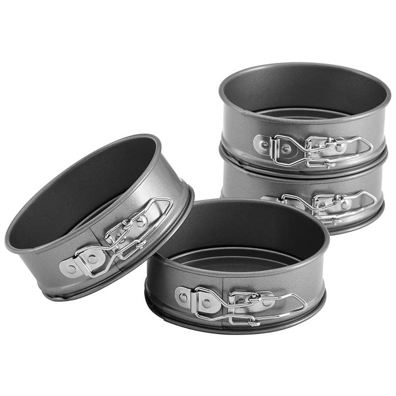 Image 1 Anolon Advanced Bakeware Set of 4 Gray Mini Springform Pans