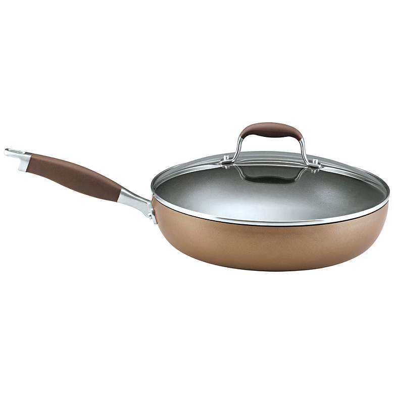 Image 1 Anolon Advanced Bronze 12 inch Covered Deep Skillet