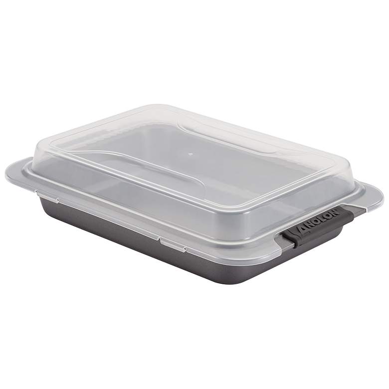 Image 1 Anolon Advanced Gray 9 inch x 13 inch Nonstick Covered Cake Pan