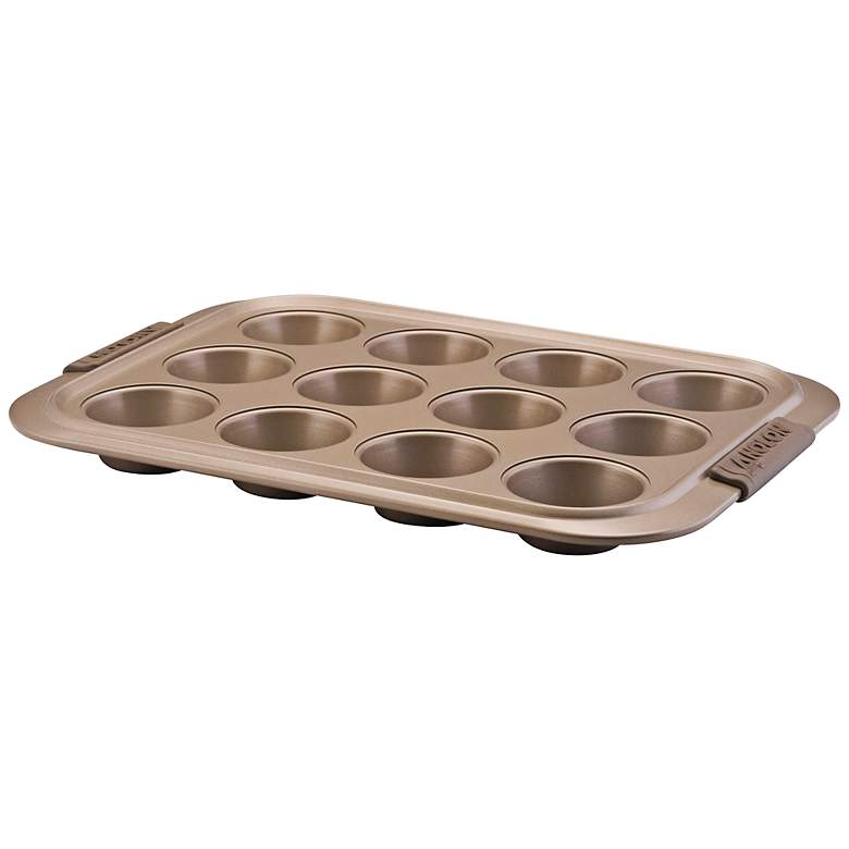 Image 1 Anolon Bronze Bakeware 12-Cup Muffin Pan
