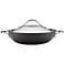 Anolon Nouvelle Hard-Anodized 12" Dark Gray Covered Wok