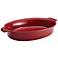 Anolon Vesta 19" Wide Stoneware Paprika Red Oval Baking Dish