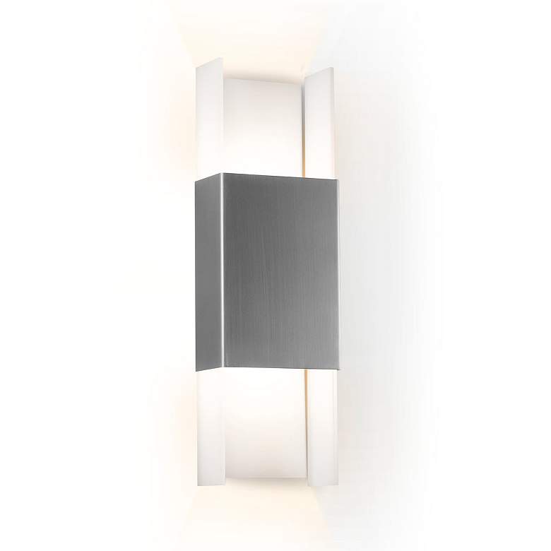 Image 1 Ansa 19.25" Brushed Stainless Steel 2700K LED Outdoor Sconce