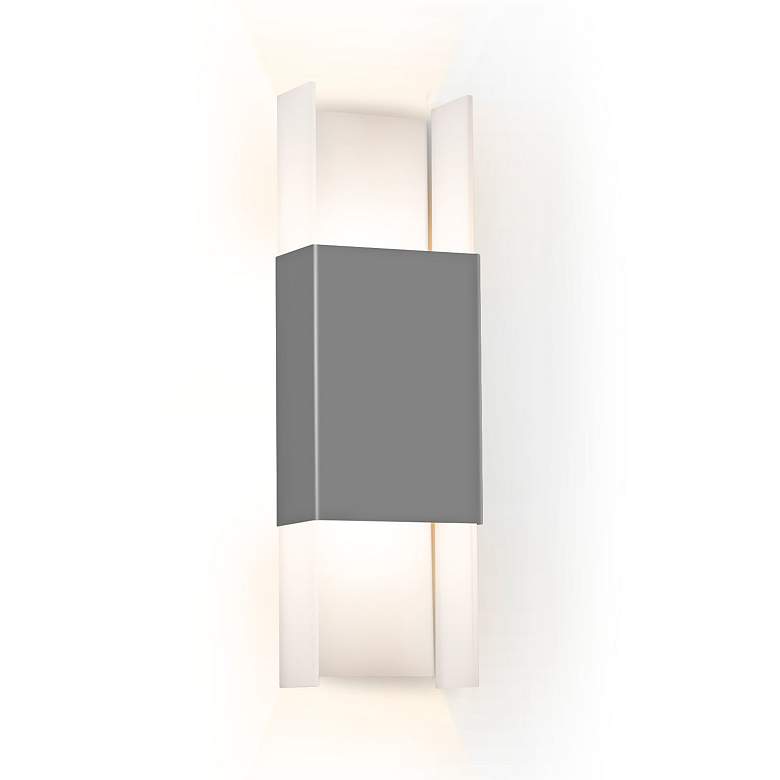Image 1 Ansa 19.25" Matte Grey Dimmable 3000K LED Outdoor Sconce