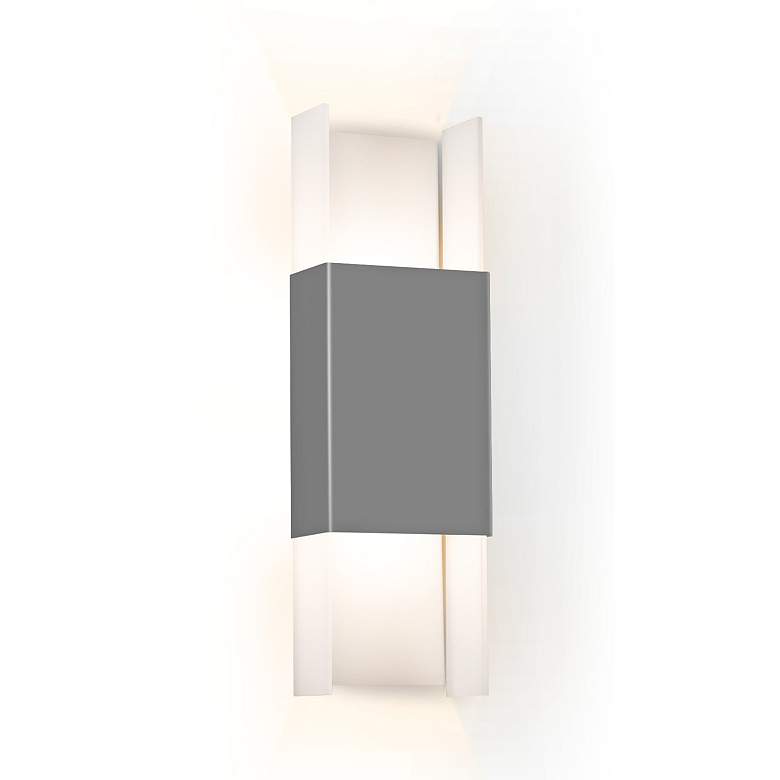 Image 1 Ansa 19.25 inch Matte Grey Dimmable 4000K LED Outdoor Sconce