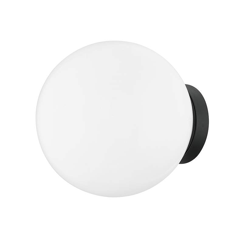 Image 1 Ansel 10" High Textured Black Outdoor Wall Light