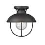 5_Ansel 11" Wide Black Cage Outdoor Ceiling Light more views