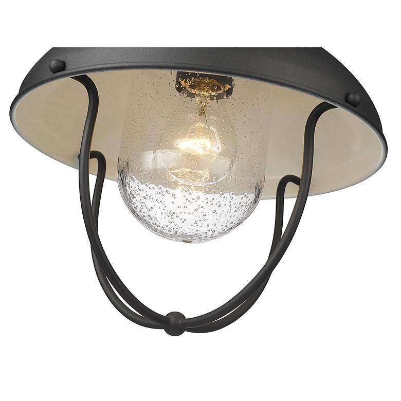 Image 7 Ansel 11" Wide Black Cage Outdoor Ceiling Light more views