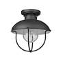 Ansel 11" Wide Black Cage Outdoor Ceiling Light