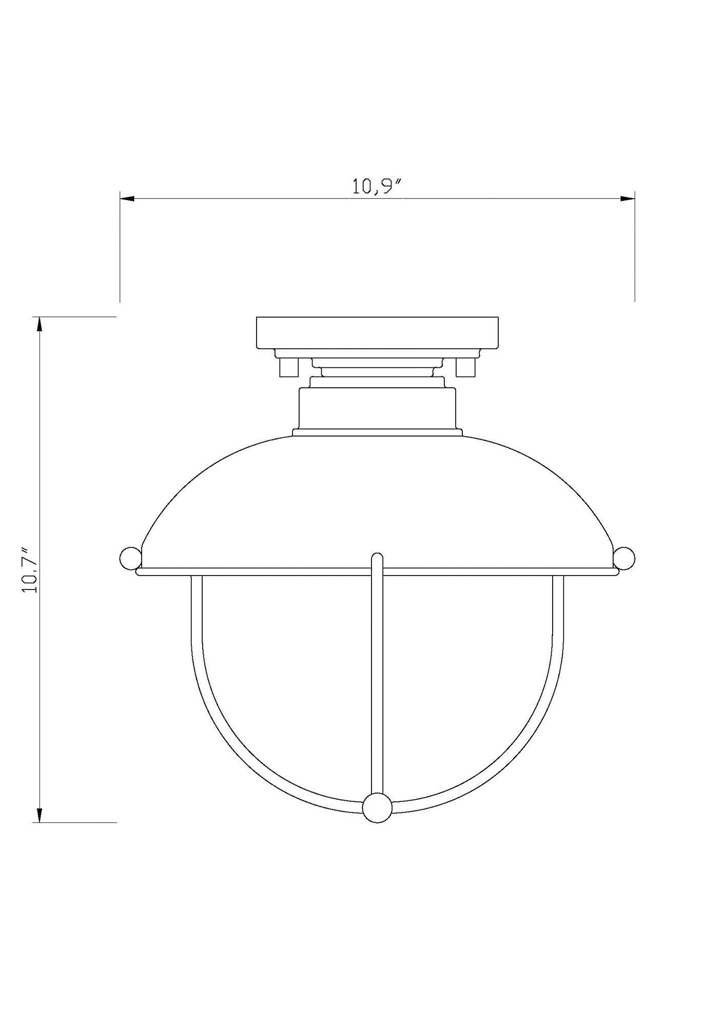 Ansel 11" Wide Black Cage Outdoor Ceiling Light