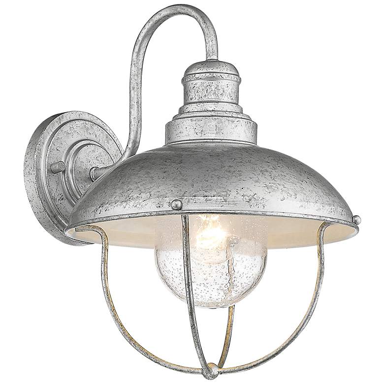 Image 2 Ansel 14" High Galvanized Metal Outdoor Wall Light