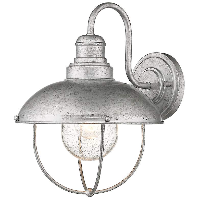 Image 5 Ansel 14" High Galvanized Metal Outdoor Wall Light more views