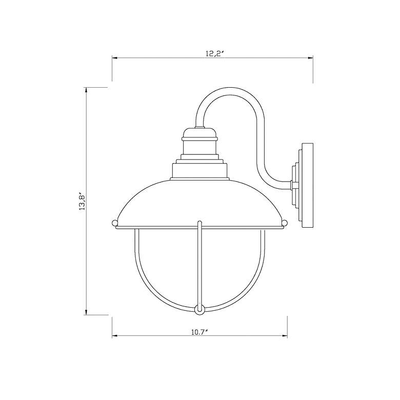 Image 7 Ansel 14" High Galvanized Metal Outdoor Wall Light more views