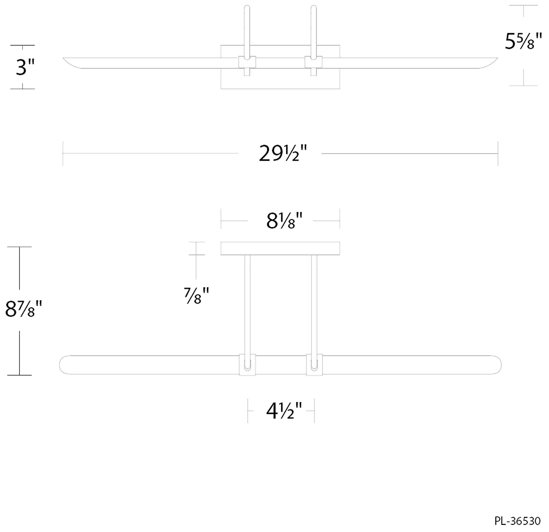 Image 6 Ansel 5.63"H x 29.5"W 1-Light Picture Light in Aged Brass more views