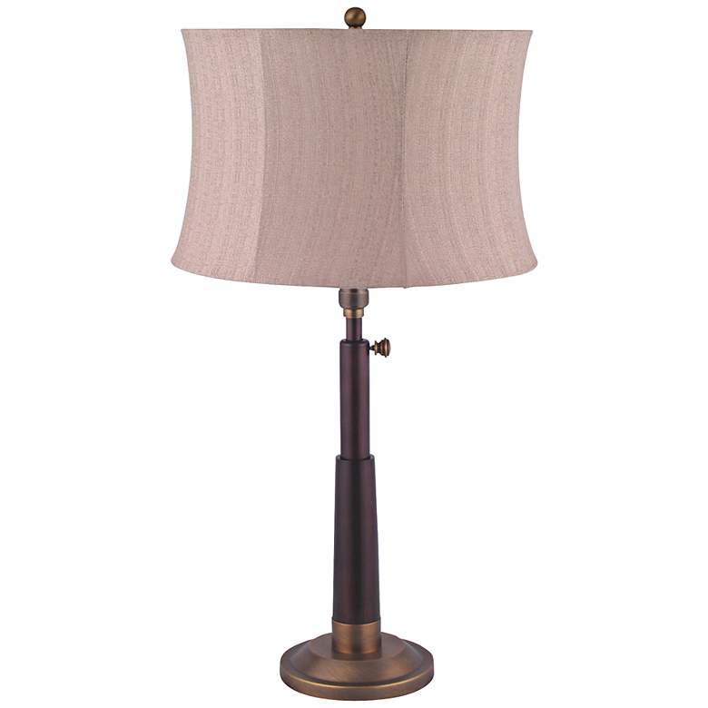 Image 1 Ansel Antique Brass Adjustable Telescope Table Lamp