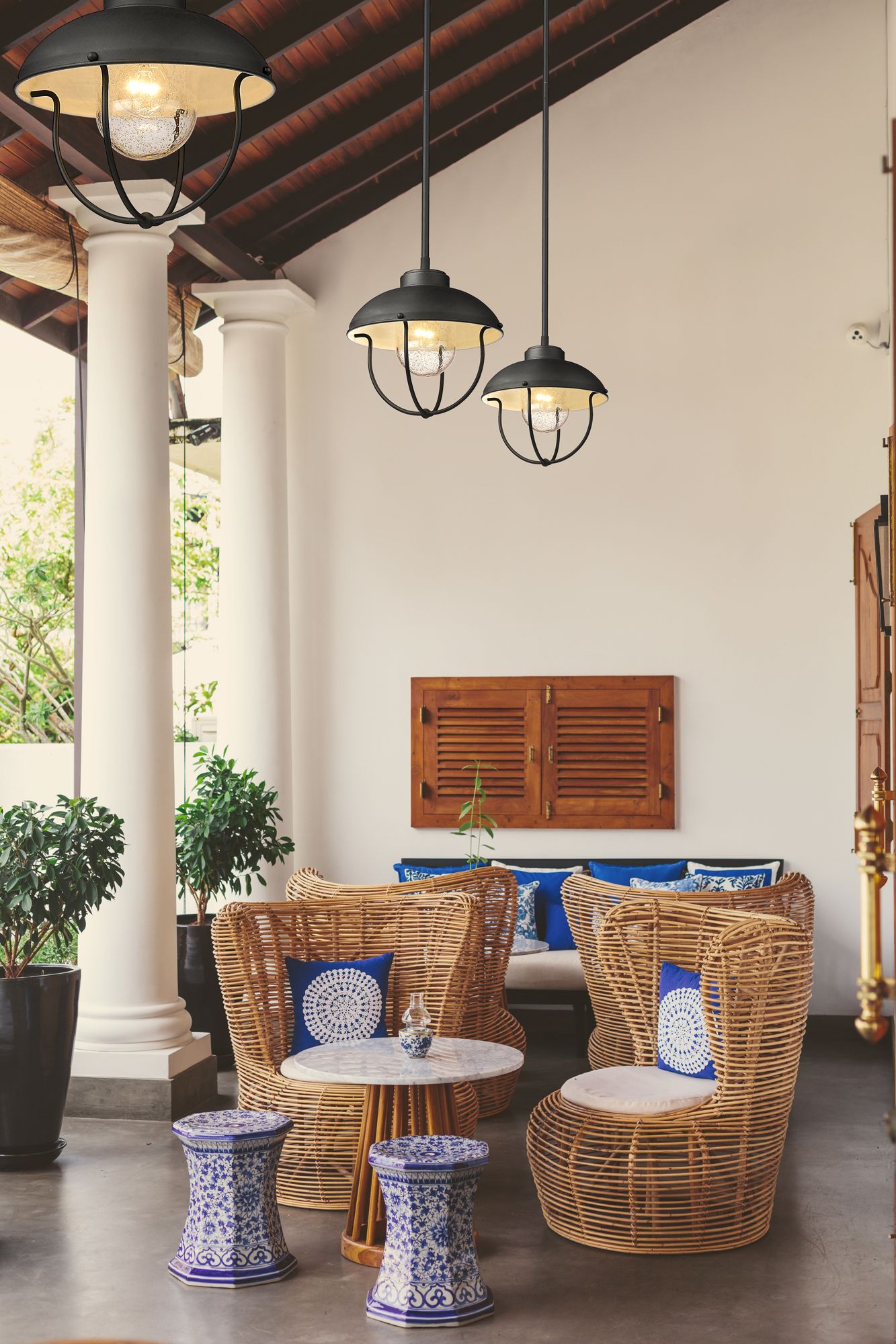 Image 4 Ansel by Z-Lite Black 11 inch 1 Light Outdoor Pendant more views