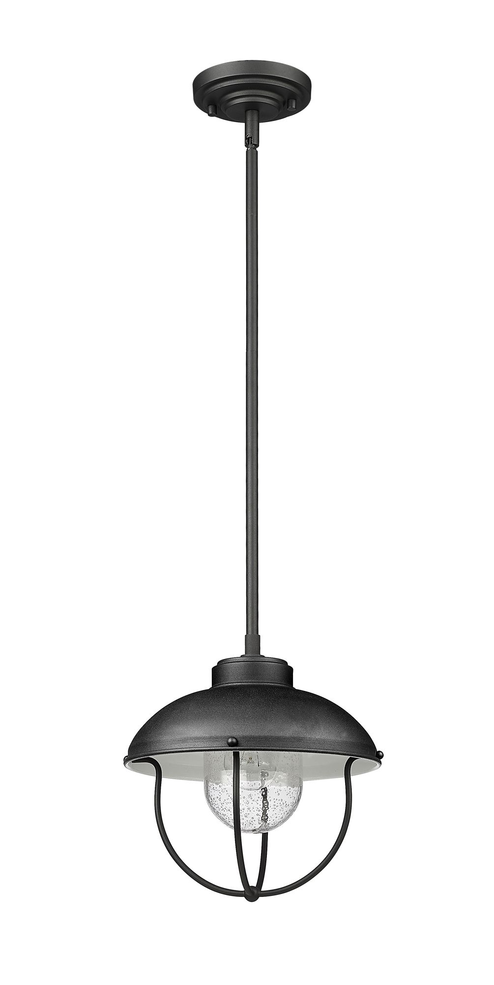 Ansel by Z-Lite Black 11 inch 1 Light Outdoor Pendant