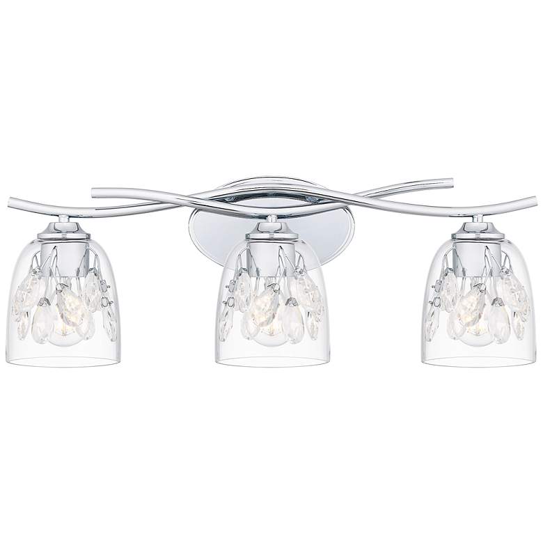 Image 2 Ansley 24" Wide Polished Chrome 3-Light Vanity Bath Light