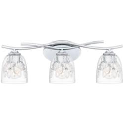 Ansley 24" Wide Polished Chrome 3-Light Vanity Bath Light