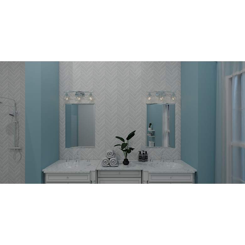 Image 3 Ansley 24" Wide Polished Chrome 3-Light Vanity Bath Light more views