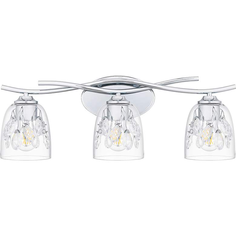 Image 4 Ansley 24" Wide Polished Chrome 3-Light Vanity Bath Light more views
