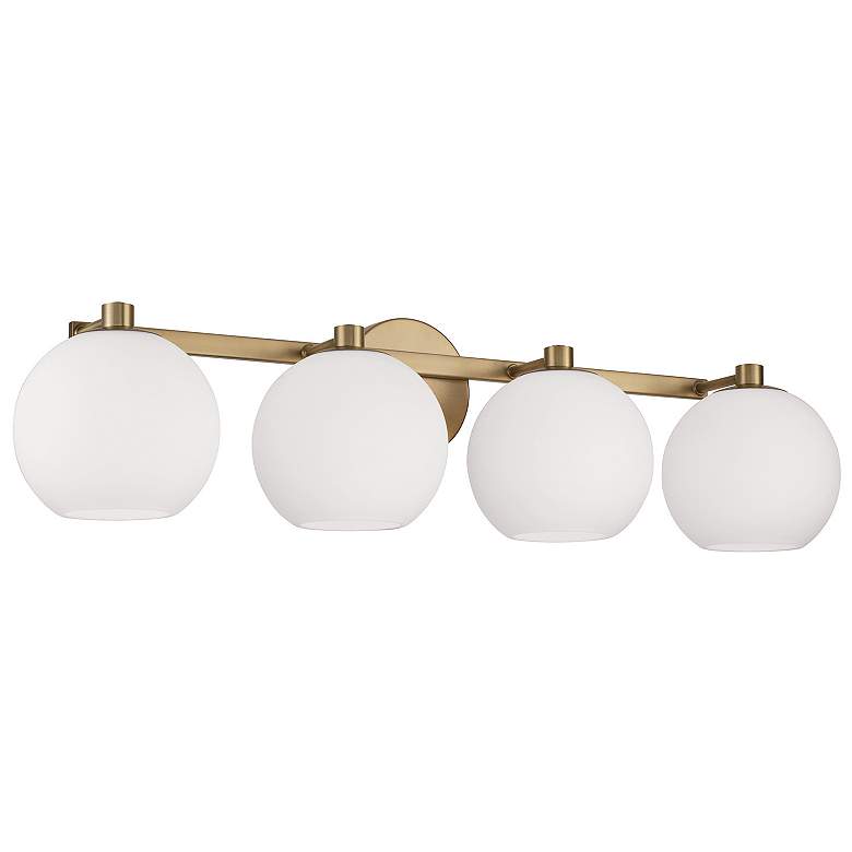 Image 2 Ansley 31" Wide Aged Brass 4-Light Vanity Bath Light