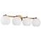 Ansley 31" Wide Aged Brass 4-Light Vanity Bath Light
