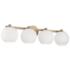 Ansley 31" Wide Aged Brass 4-Light Vanity Bath Light