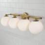 3_Ansley 31" Wide Aged Brass 4-Light Vanity Bath Light more views